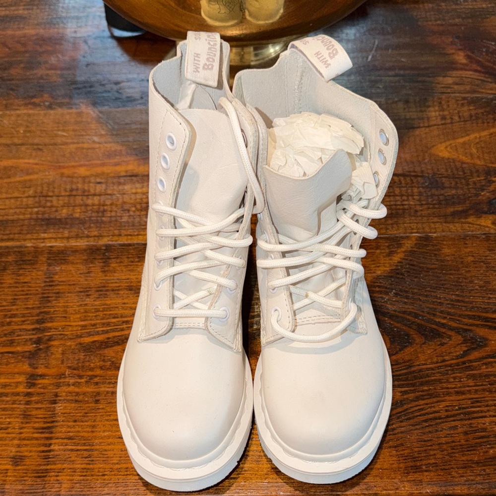 Dr. Martens White Combat Boots size 5